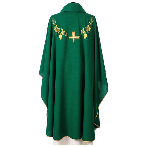 Chasuble with Eucharist cross, grapes, and wheat 11