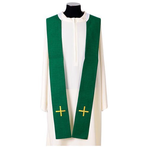 Chasuble with Eucharist cross, grapes, and wheat 12