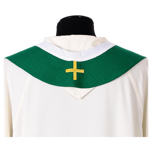 Chasuble with Eucharist cross, grapes, and wheat 16
