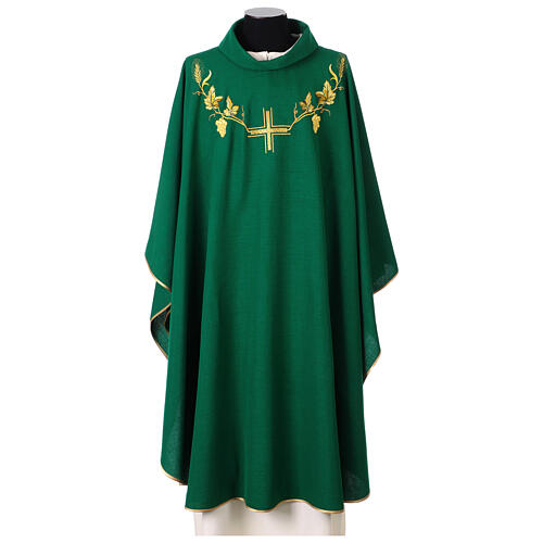 Chasuble eucharistie croix, raisin et blé 1