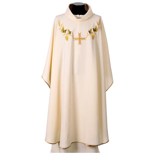 Chasuble eucharistie croix, raisin et blé 3