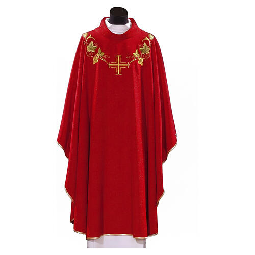 Chasuble eucharistie croix, raisin et blé 4
