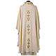 Chasuble with raised embroidery of crosses in green and gold s6