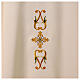 Chasuble with gold and green relief embroidery with crosses s2