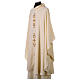 Chasuble with gold and green relief embroidery with crosses s3