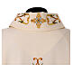 Chasuble with gold and green relief embroidery with crosses s5