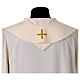 Chasuble with gold and green relief embroidery with crosses s7