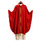 Chasuble with gold and green relief embroidery with crosses s10