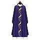 Chasuble motif ondulé croix brodée s7