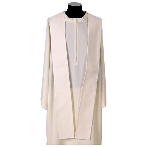 Chasuble with wavy pattern and embroidered crosses 15