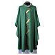 Chasuble with wavy pattern and embroidered crosses s1