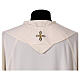 Chasuble with wavy pattern and embroidered crosses s17
