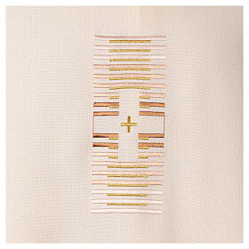 Chasuble with rectangular design of lines and crosses