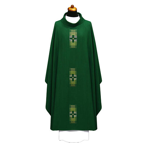 Casulla motivo rectangular líneas y cruces 5