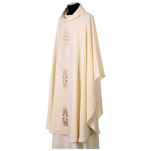 Casulla motivo rectangular líneas y cruces 7