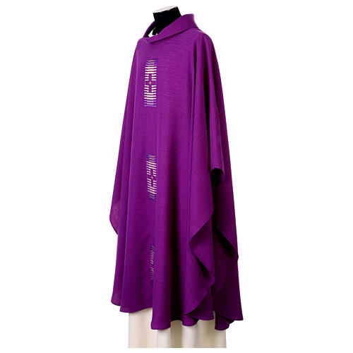 Casulla motivo rectangular líneas y cruces 8