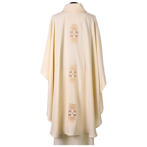 Casulla motivo rectangular líneas y cruces 9