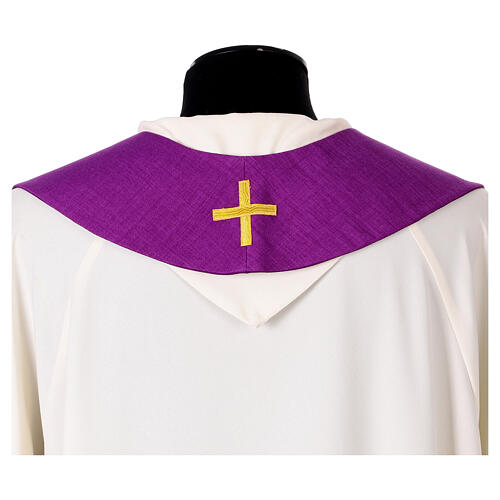 Casulla motivo rectangular líneas y cruces 14