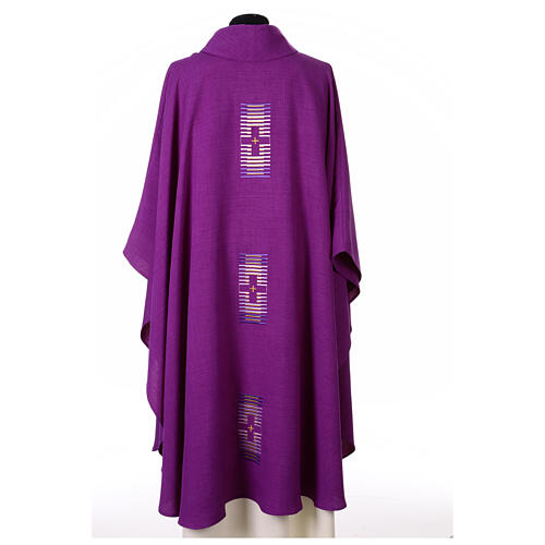 Chasuble dessin rectangulaire lignes et croix 10