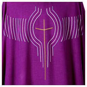 Chasuble with cross and trim details