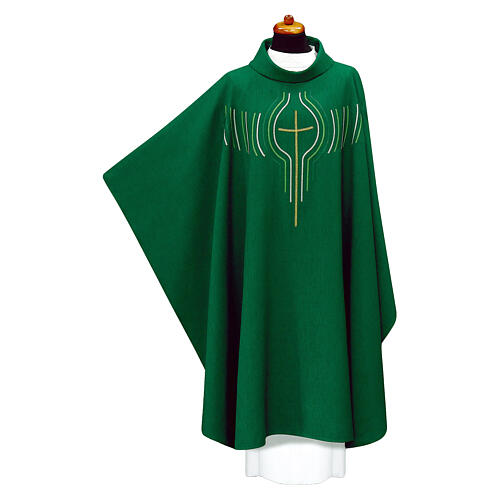 Chasuble with cross and trim details 6