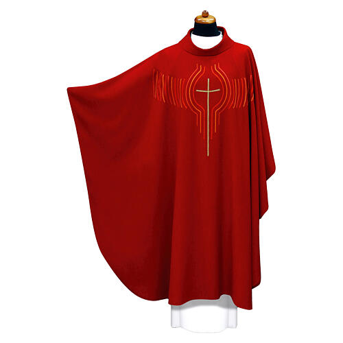 Chasuble with cross and trim details 7