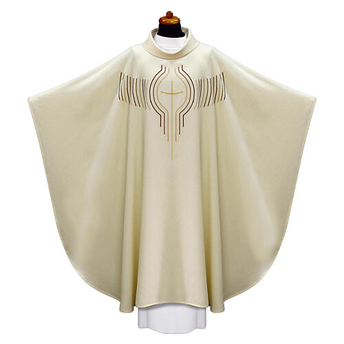 Chasuble with cross and trim details 8