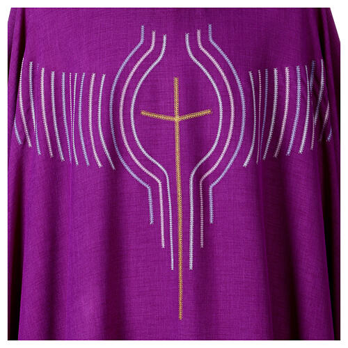 Cross chasuble with trimmings details 2