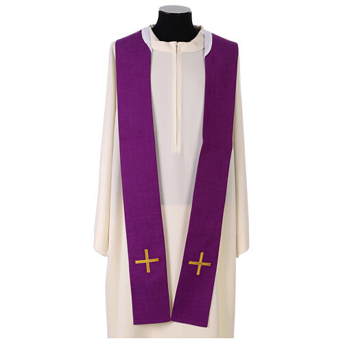 Chasuble with grape and wheat embroideries in gold thread 10