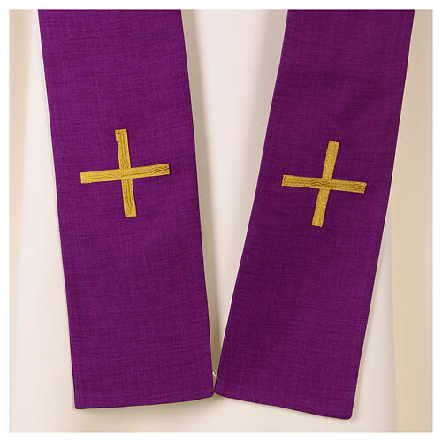 Chasuble with grape and wheat embroideries in gold thread 11