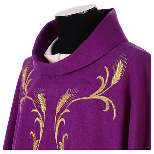 Casula ricami uva e grano filo oro 5