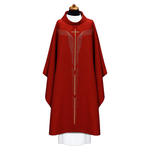 Chasuble with stylised golden crucifix 8