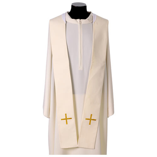 Chasuble blanche Sainte Famille brodée en relief 7