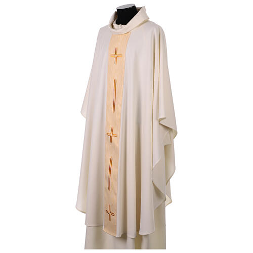 Chasuble with stylised crosses and stripes 3