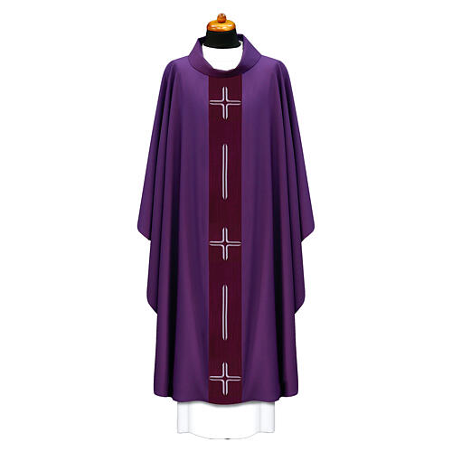 Chasuble with stylised crosses and stripes 6