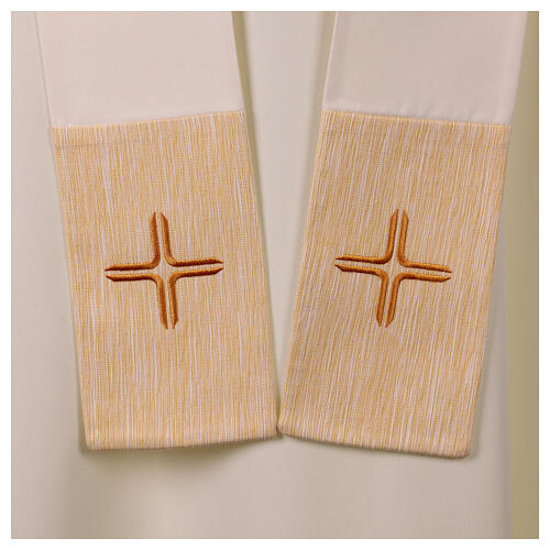 Chasuble with stylized crosses and stripes 10