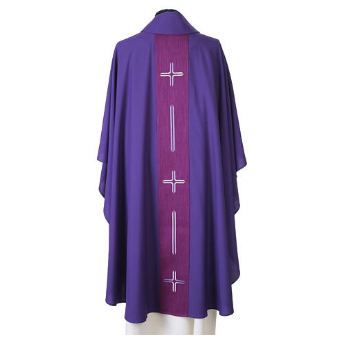Chasuble with stylized crosses and stripes 12