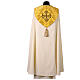 Cope with golden fabric, embroidered crosses, white alb s5