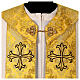 Cope with golden fabric and embroidered crosses, white alb s4