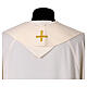 Cope with golden fabric and embroidered crosses, white alb s10