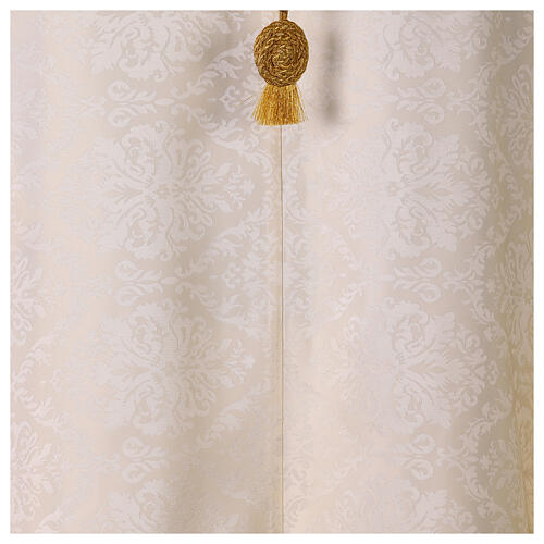 Cope Damask Fabric with Golden Floral Motif Trims 12
