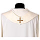 Ivory hand-painted silk chasuble, Jesus the Good Shepherd by Vebi Confezioni s9
