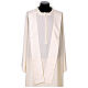 White silk chasuble with silk pallium by Vebi Confezioni s9