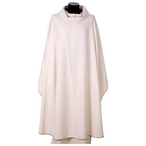 White silk chasuble with brown silk pallium, Vebi Confezioni 8