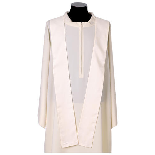 White silk chasuble with brown silk pallium, Vebi Confezioni 9