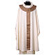 White silk chasuble with brown silk pallium, Vebi Confezioni s1