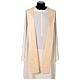 Ivory-coloured silk damask chasuble, hand-painted Good Shepherd by Vebi Confezioni s9