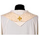 Ivory-coloured silk damask chasuble, hand-painted Good Shepherd by Vebi Confezioni s10