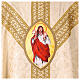 Chasuble ivoire damas en soie Jésus Bon Pasteur peint à la main Vebi Confezioni s2