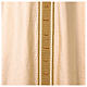 Ivory-coloured silk chasuble with golden Tau cross by Vebi Confezioni s2